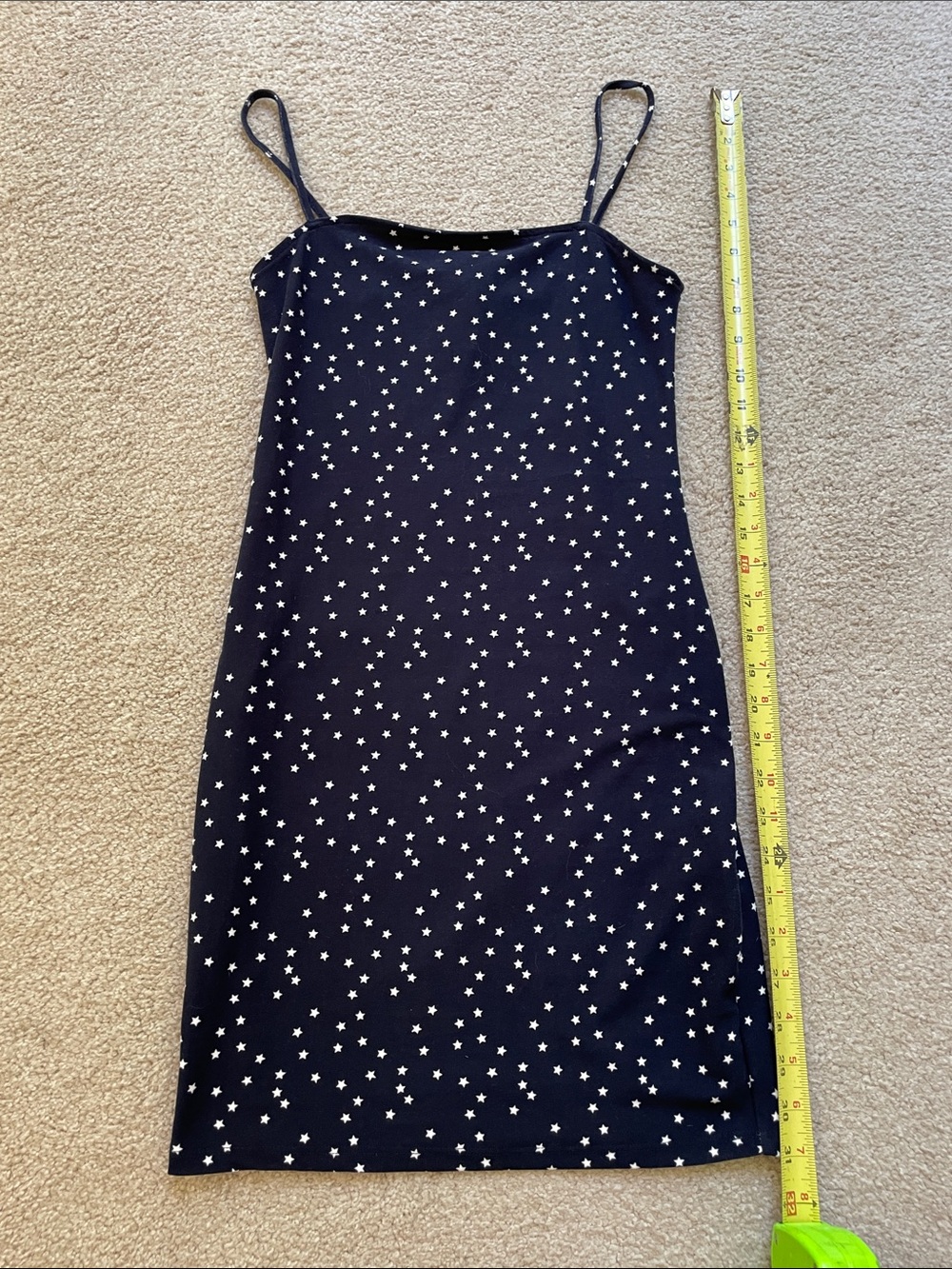 Forever 21 Navy Star Print Spaghetti Strap Mini Dress